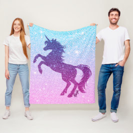 Nätt MEDEL för filt för ull för FauxglitterUnicorn