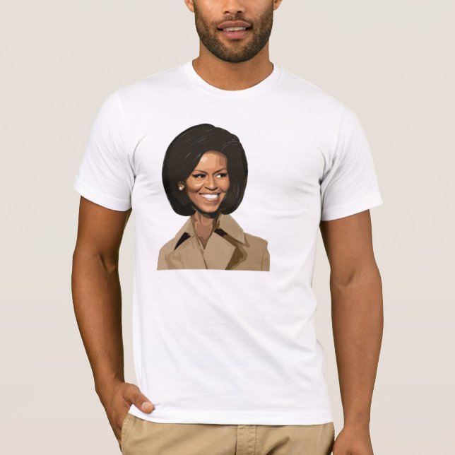 Nätt Michelle Obama ansikte Tee Shirt (Framsida)
