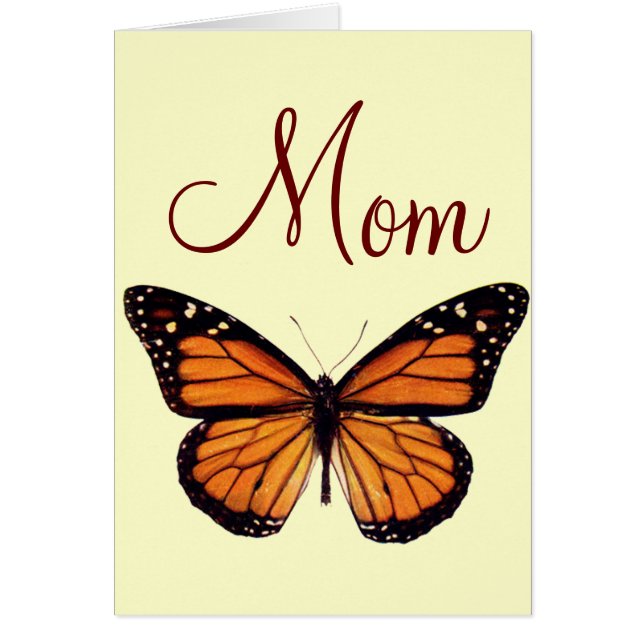 Nätt monarkfjäril hälsningskort (Framsidan)