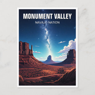 Natt Monument Valley Navajo Nation Souvenir Vykort