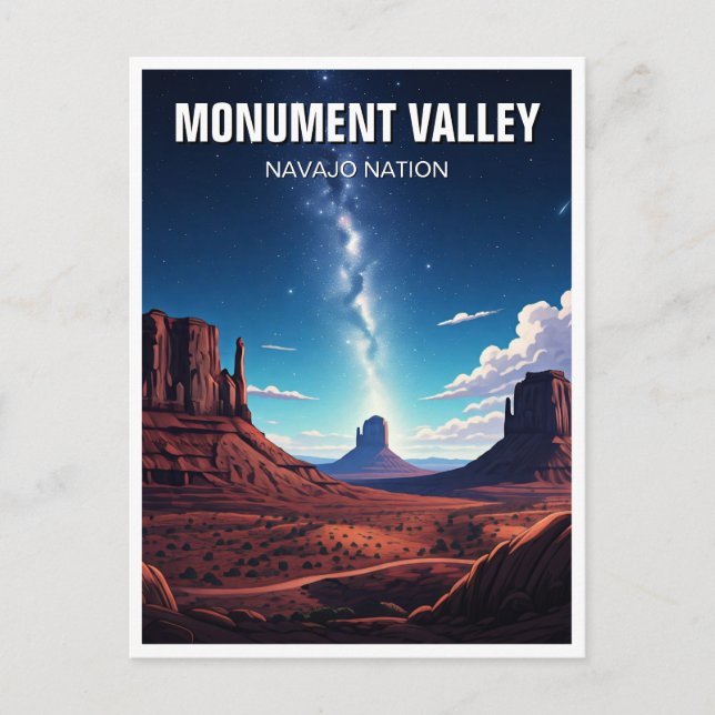 Natt Monument Valley Navajo Nation Souvenir Vykort (Framsida)