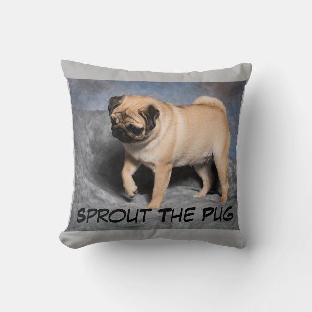 Nätt mops kudder kudde (Framsida)