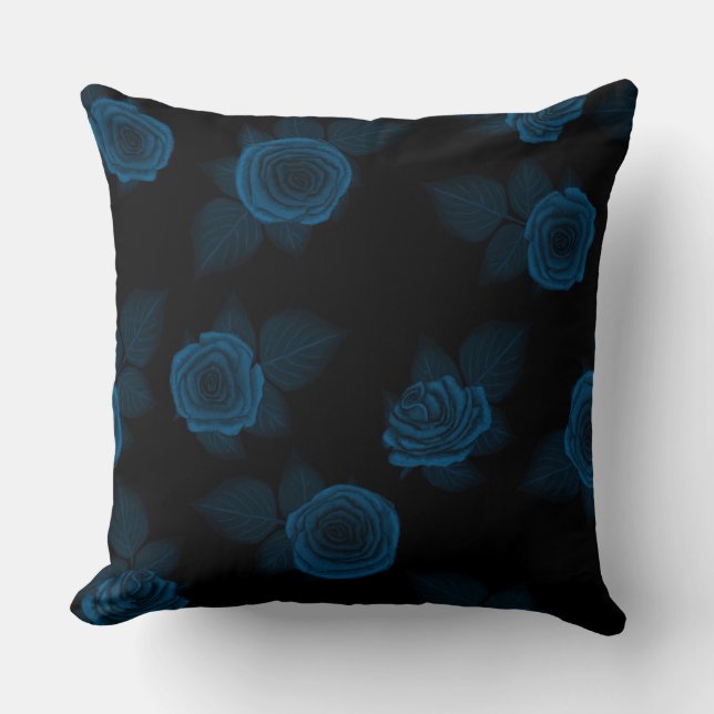 Nätt mörk - slösa krickaro över svart kudde (Framsida)