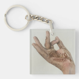 Nätt Mudra Henna räcker Keychain