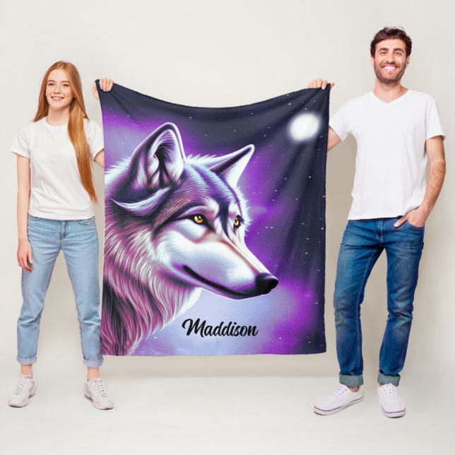 Natt Mystical Varg Fleece Blanket (På plats)