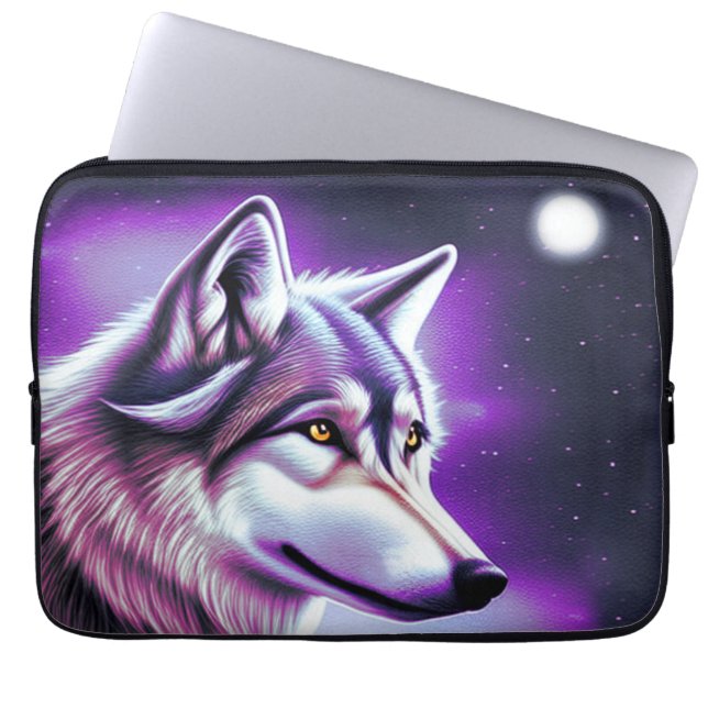 Natt Mystical Varg Laptop Fodral (Framsidan)