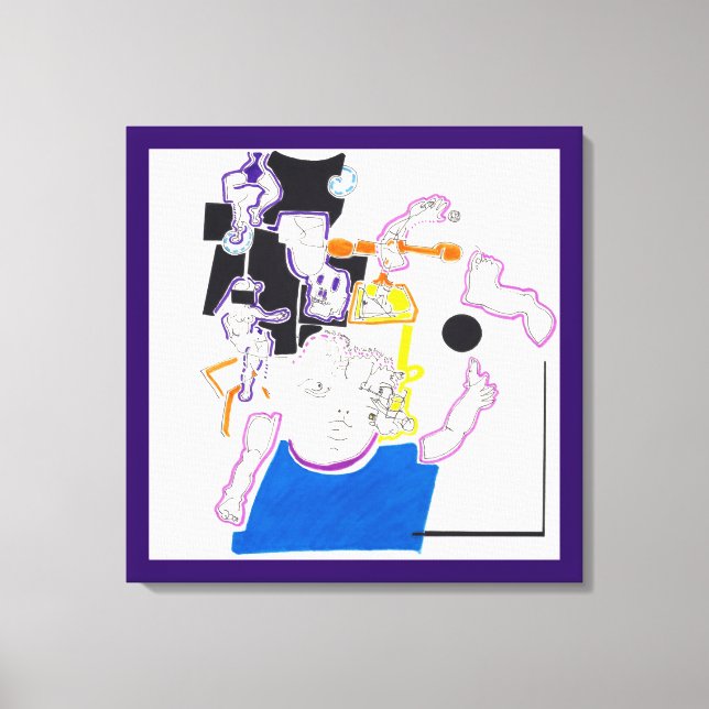 Natt & Nap Teckning 14 Doll and Girl Canvas (Framsida)