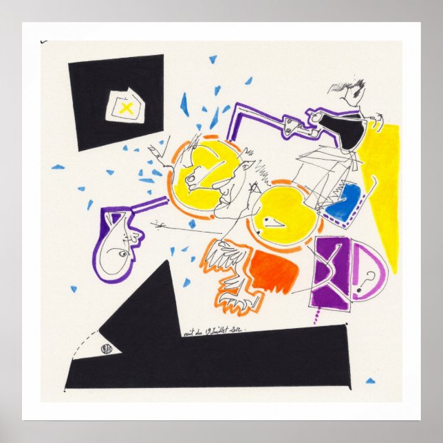 Natt & Nap Teckning 9 efter PBaud Archival Poster (Framsidan)