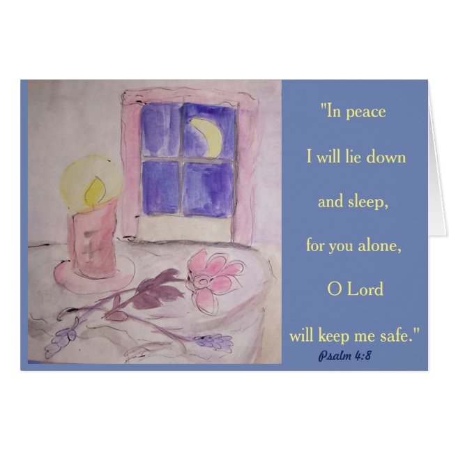 Natt - natt! hälsningskort (Framsidan Horizontal)