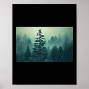 Natt Natur Träd Utomhus Skog Grön Berg Poster
