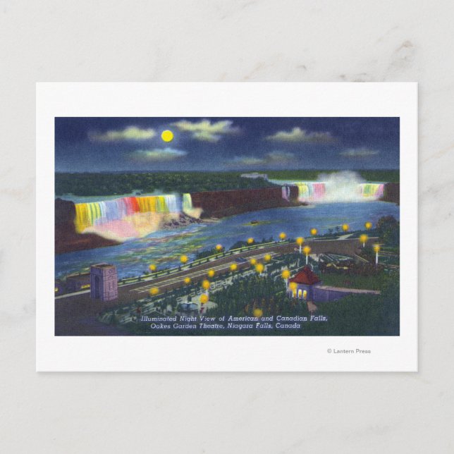 Natt: Oakes Garden Theater och Vykort (Framsida)