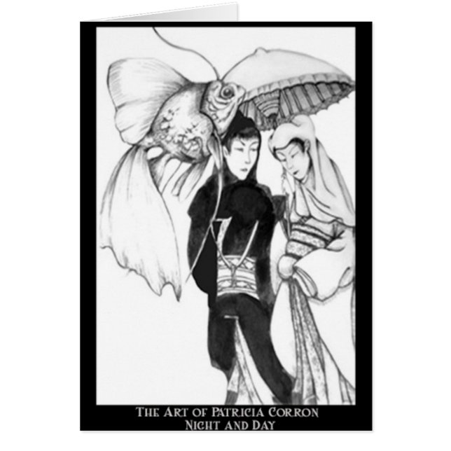 Natt och dag hälsningskort (Framsidan)