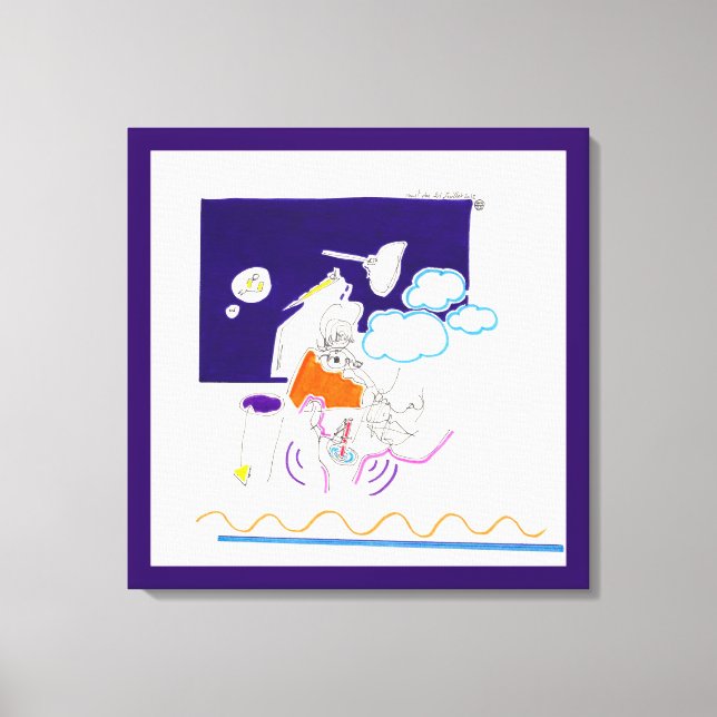 Natt och Nap Teckning 11 Hon tittade på handflatan Canvastryck (Framsida)