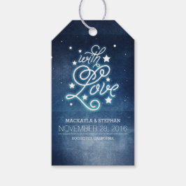 Natt och Stars Romantic Bröllop Presentetikett