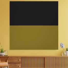 Natt Olive Grove. Golden Grönt Black Färg Block Canvastryck