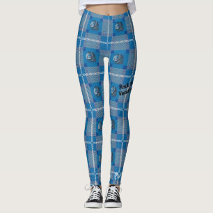 Nätt ond "sirenpläd" damasker leggings