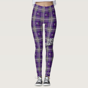 Nätt ond "sirenpläd" damasker - lilor leggings