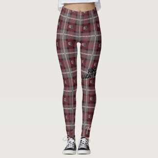 Nätt ond "sirenpläd" damasker - Merlot Leggings