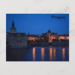 NATT ÖVER DEN PRAGUE VYKORTET VYKORT