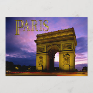 Natt på Arc de Triomphe Paris Inbjudningar