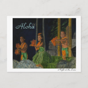Natt på den Luau vykortet Vykort