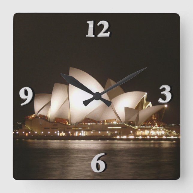 Natt på operan fyrkantig klocka (Framsida)