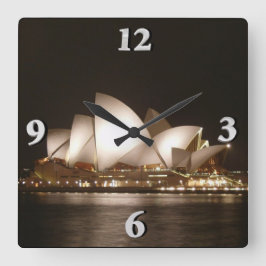 Natt på operan fyrkantig klocka