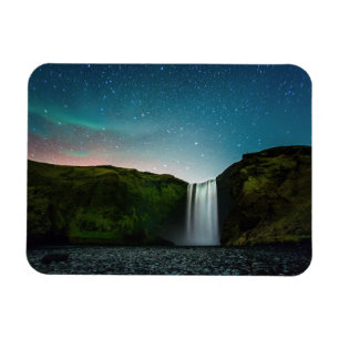 Natt på Skógafoss Magnet