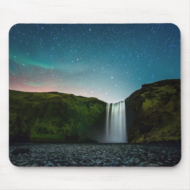 Natt på Skógafoss Musmatta (Framsidan)