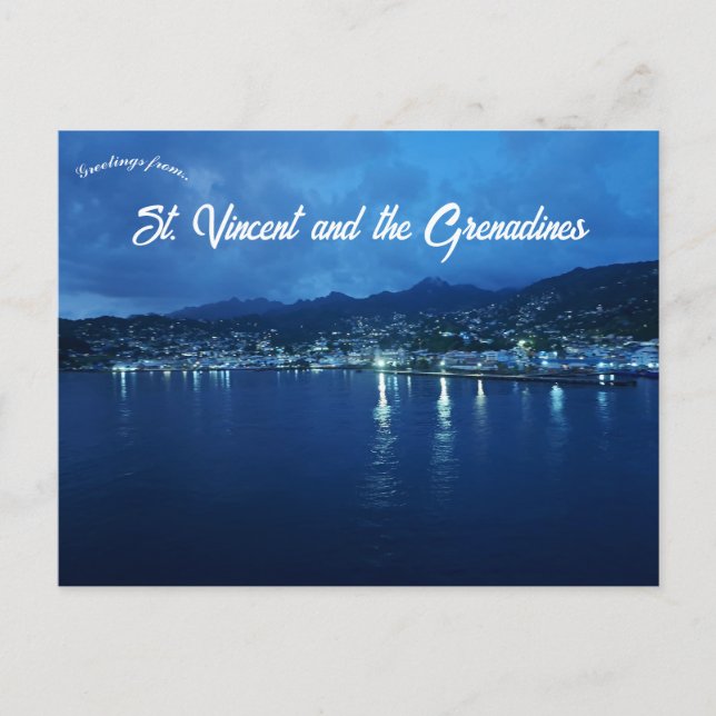 Natt på St Vincent och Grenadinerna Vykort (Framsida)