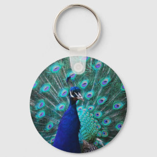 Nätt påfågel Keychain Nyckelring