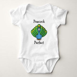 Nätt påfågelbabyutslagsplats t-shirt