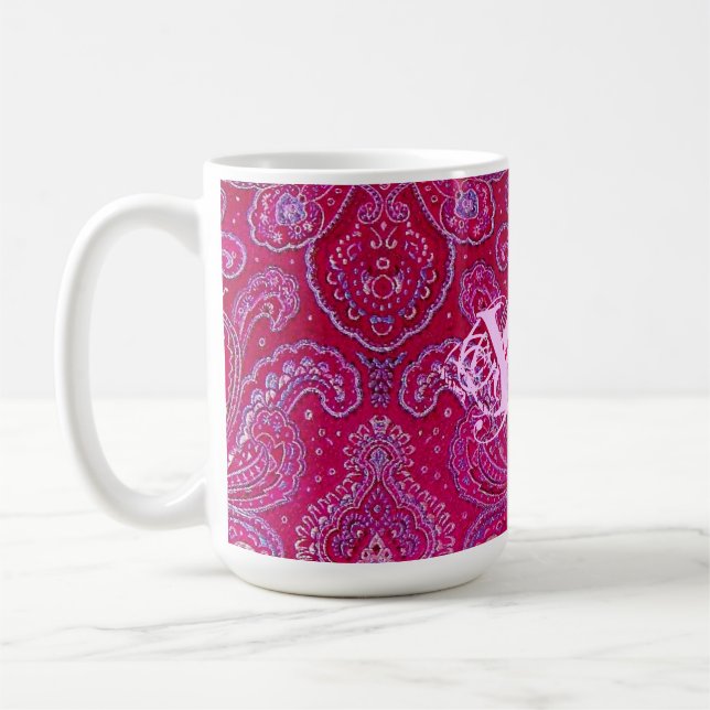 Nätt Paisely monogram Kaffemugg (Vänster)