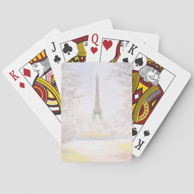 Nätt Paris i pastell Casinokort (Baksidan)