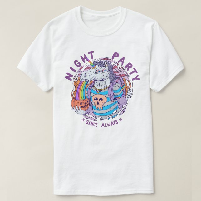 NATT PARTY - Unicorn T Shirt (Design framsida)