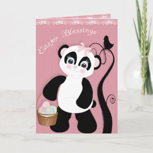 Nätt påskPanda Helgkort
