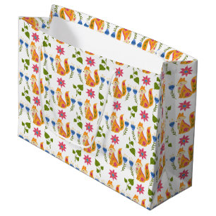 Nätt pastellfärgad rävaktig blommönster