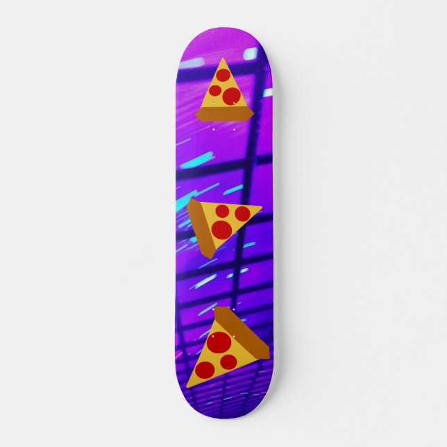Nätt Pizza Old School Skateboard Bräda 18 Cm (Framsida)