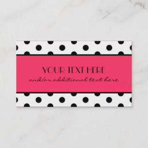 Nätt polka dots visitkort