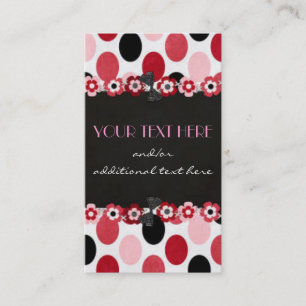 Nätt polka dots visitkort