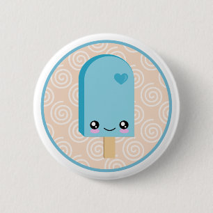 Nätt PopsiclesAquablått Kawaii knäppas Knapp