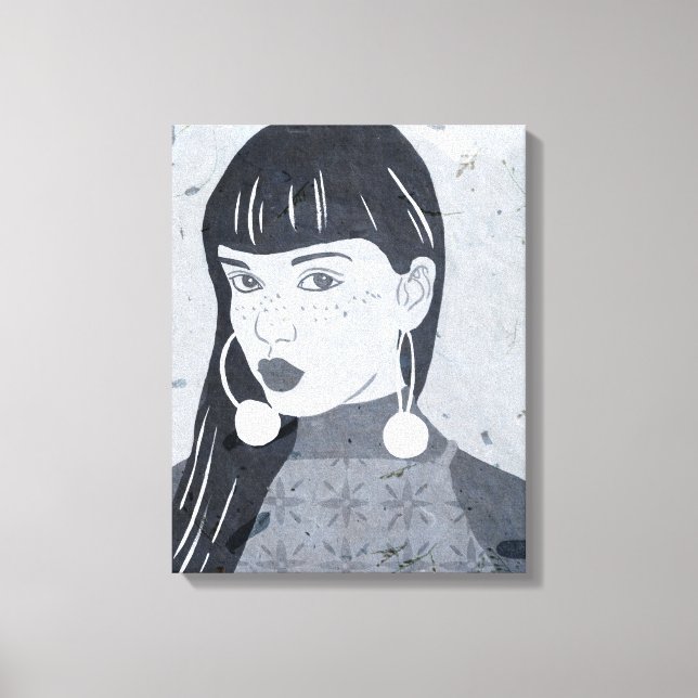 Natt Porträtt Glance Canvastryck (Framsida)