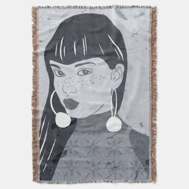 Natt Porträtt Glance Filt (Framsidan Vertikal)