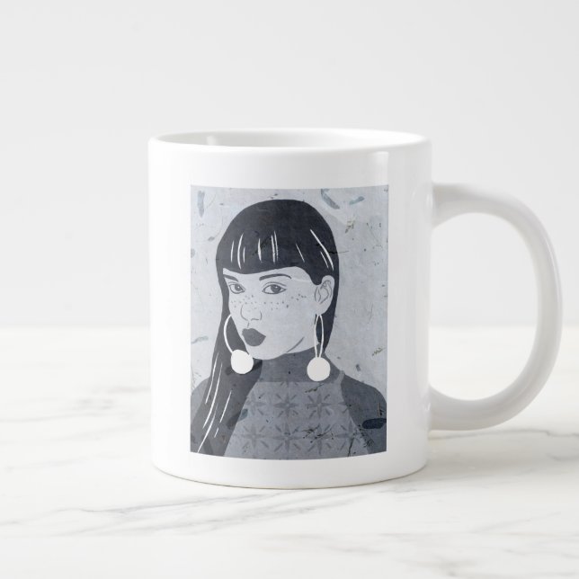 Natt Porträtt Glance Jumbo Mugg (Höger)