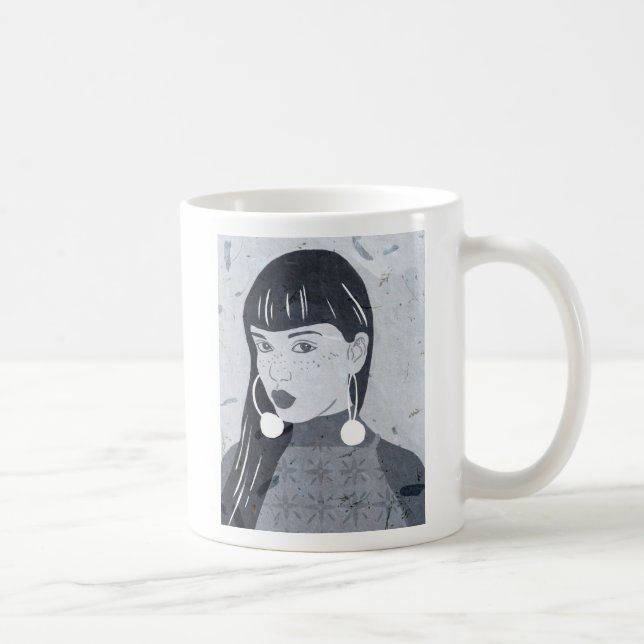 Natt Porträtt Glance Kaffemugg (Höger)