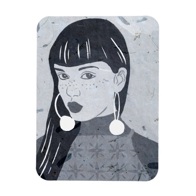 Natt Porträtt Glance Magnet (Vertikal)