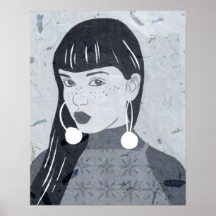 Natt Porträtt Glance Poster