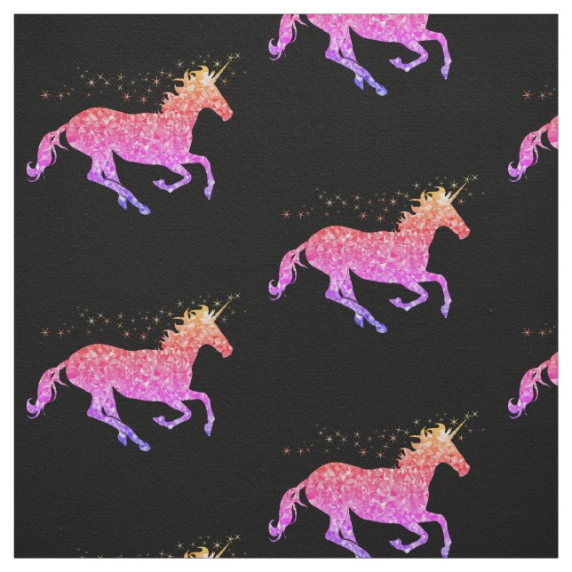 Nätt Prismatic rosa unicorntrendigtyg Tyg (Provkarta)