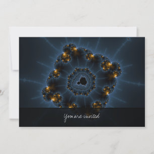 Natt Prowler Fractal Art Inbjudningar