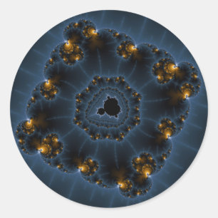 Natt Prowler Fractal Art Runt Klistermärke